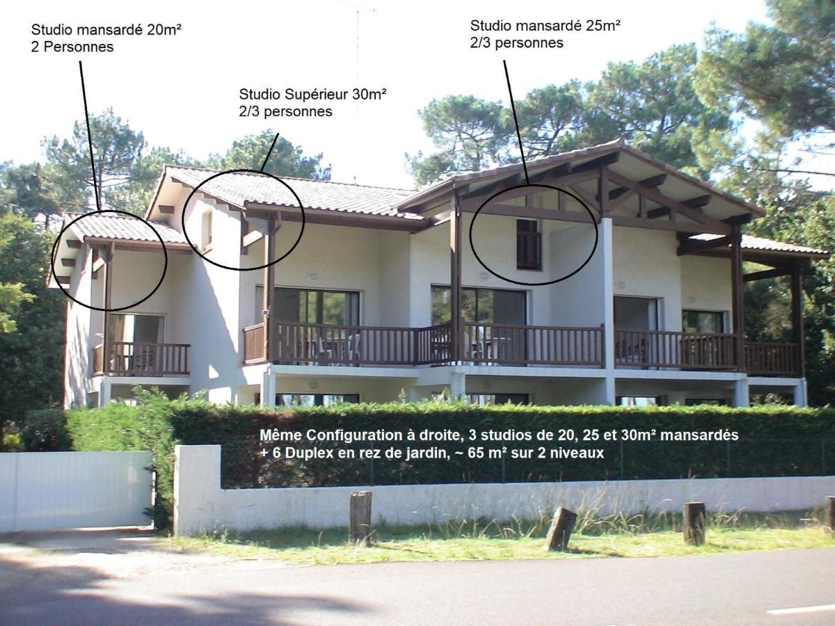 Studio mansardé climatisé les roseaux Biscarrosse Exterior foto
